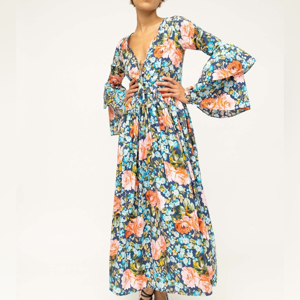 NWT Batsheva x Laura Ashley Bryer Floral Cottagecore Dress in Emilia Print